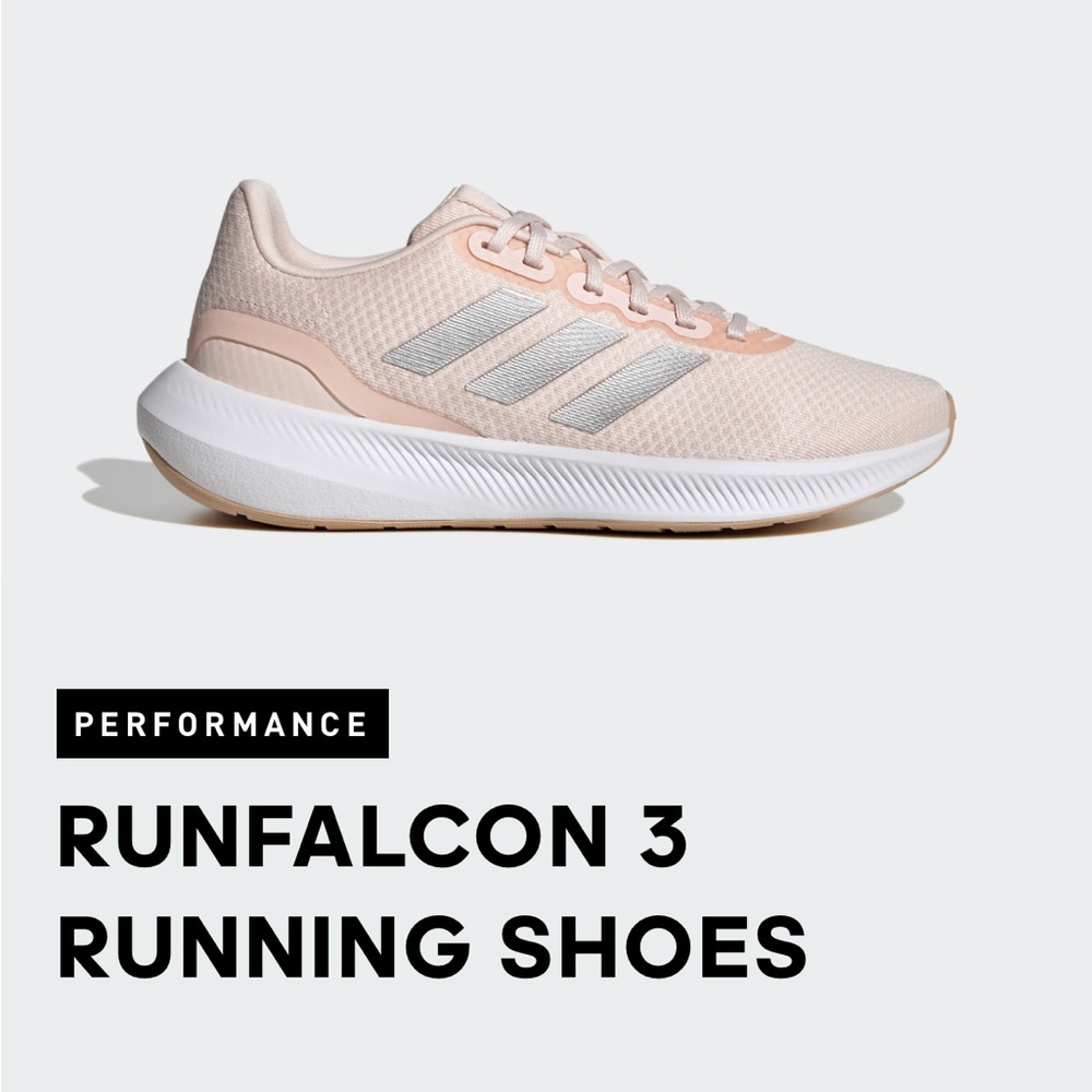 Adidas Runfalcon 3 women’s pink running shoes - size 8.5 - excellent condition